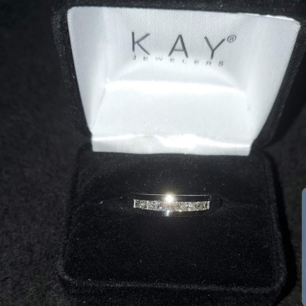 14k white gold band